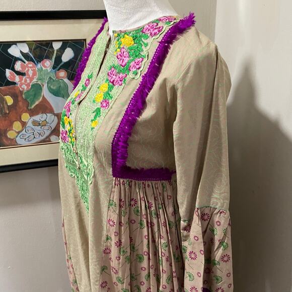 The Fads Dress EU Size 38 = US 6 = US Small Embroidered Dress with Tassels - Picture 4 of 9